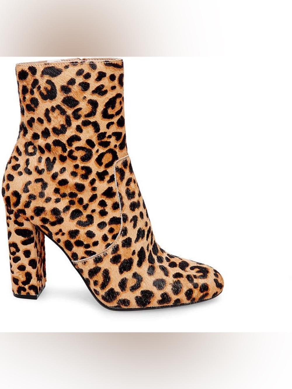 Steve Madden Leopard Print Block Heel Ankle Boot